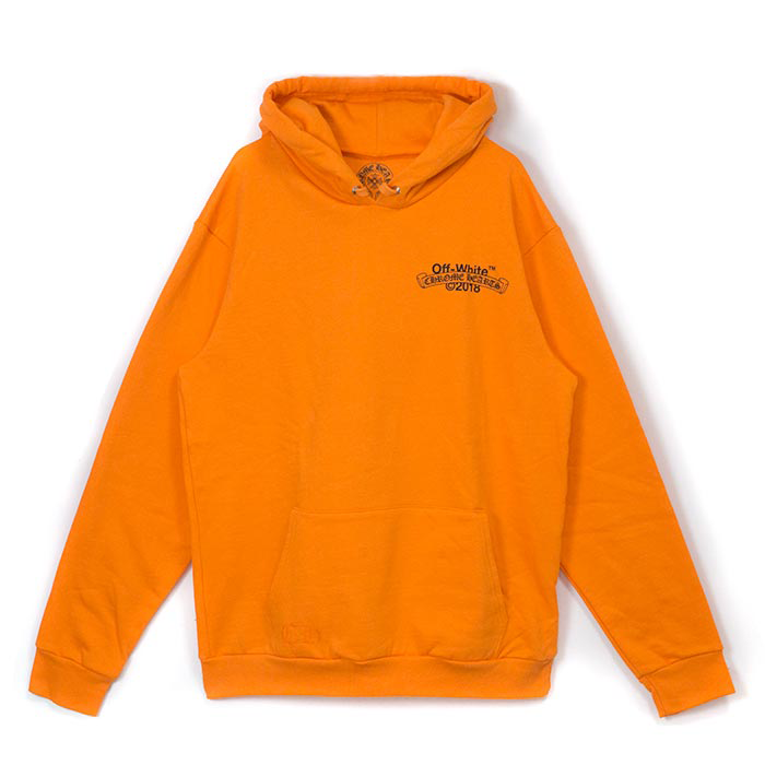 streetwear OFF-WHITE x Chrome Hearts 2018 Hoodie Orange/Black