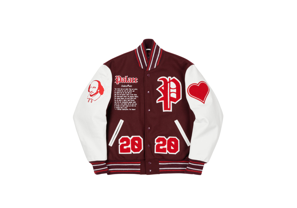 streetwear Palace As You Like It Varsity Jacket Burgundy