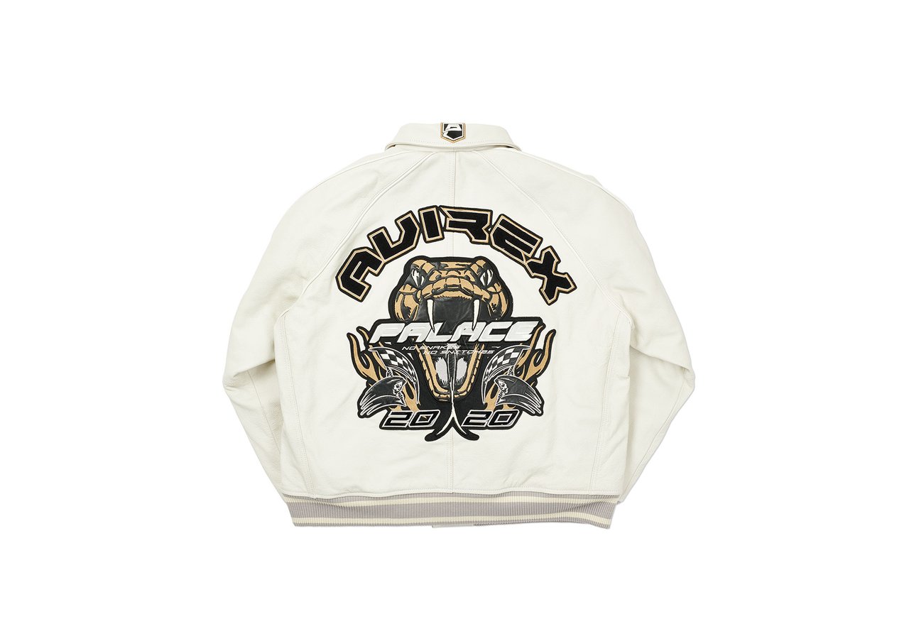 streetwear Palace Avirex No Snakes Jacket White