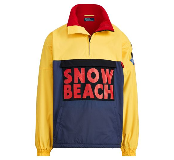 streetwear Polo Ralph Lauren Snow Beach Pullover Deep Water/Chrome Yellow