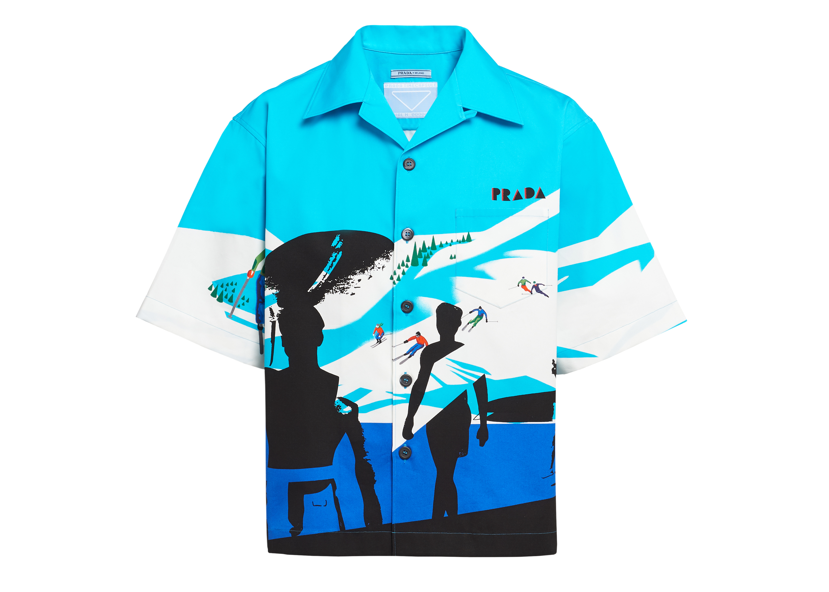 streetwear Prada Timecapsule January 2020 Poplin Shirt Blue