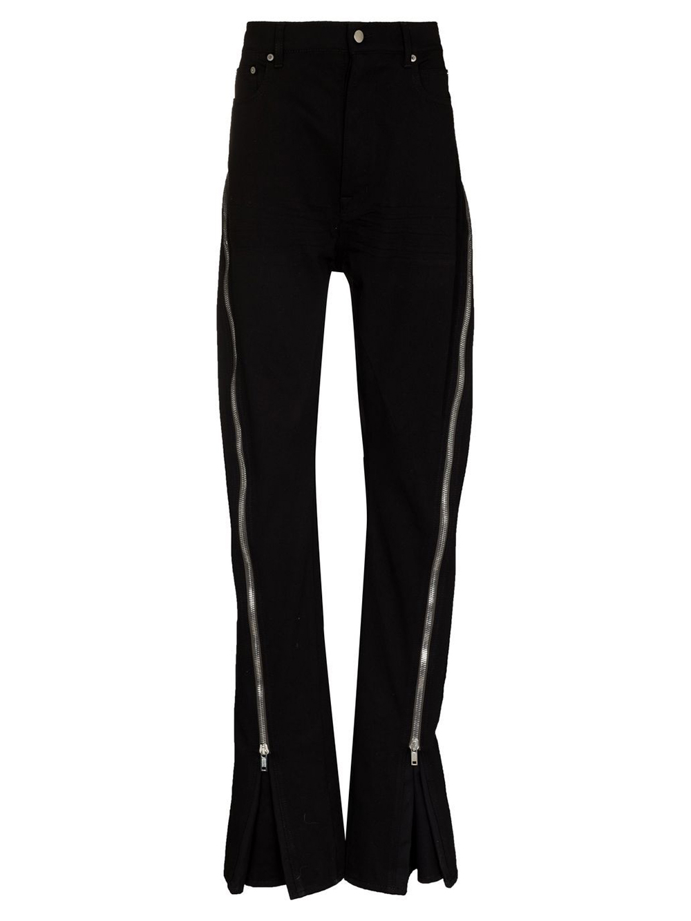 streetwear Rick Owens Fogachine Runway Slim Fit Pants Black