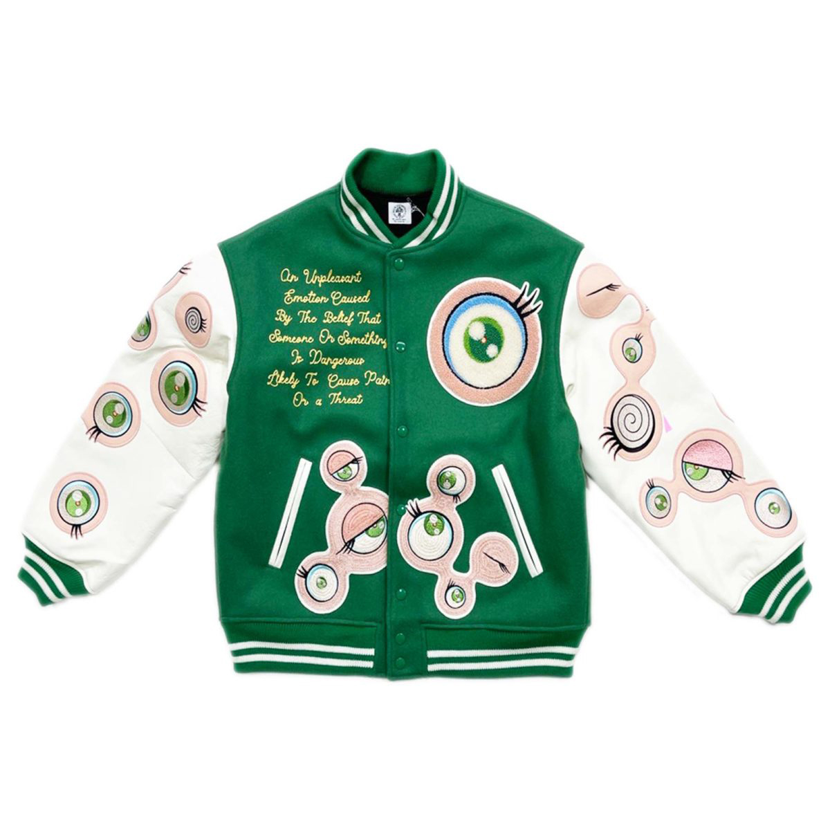 streetwear SAINT Mxxxxxx x Takashi Murakami Stadium Jacket Green