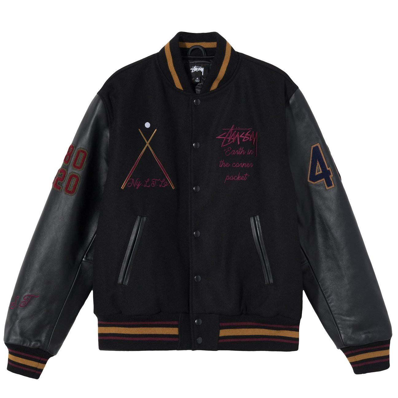 streetwear Stussy 40th Anniversary IST Jacket Black