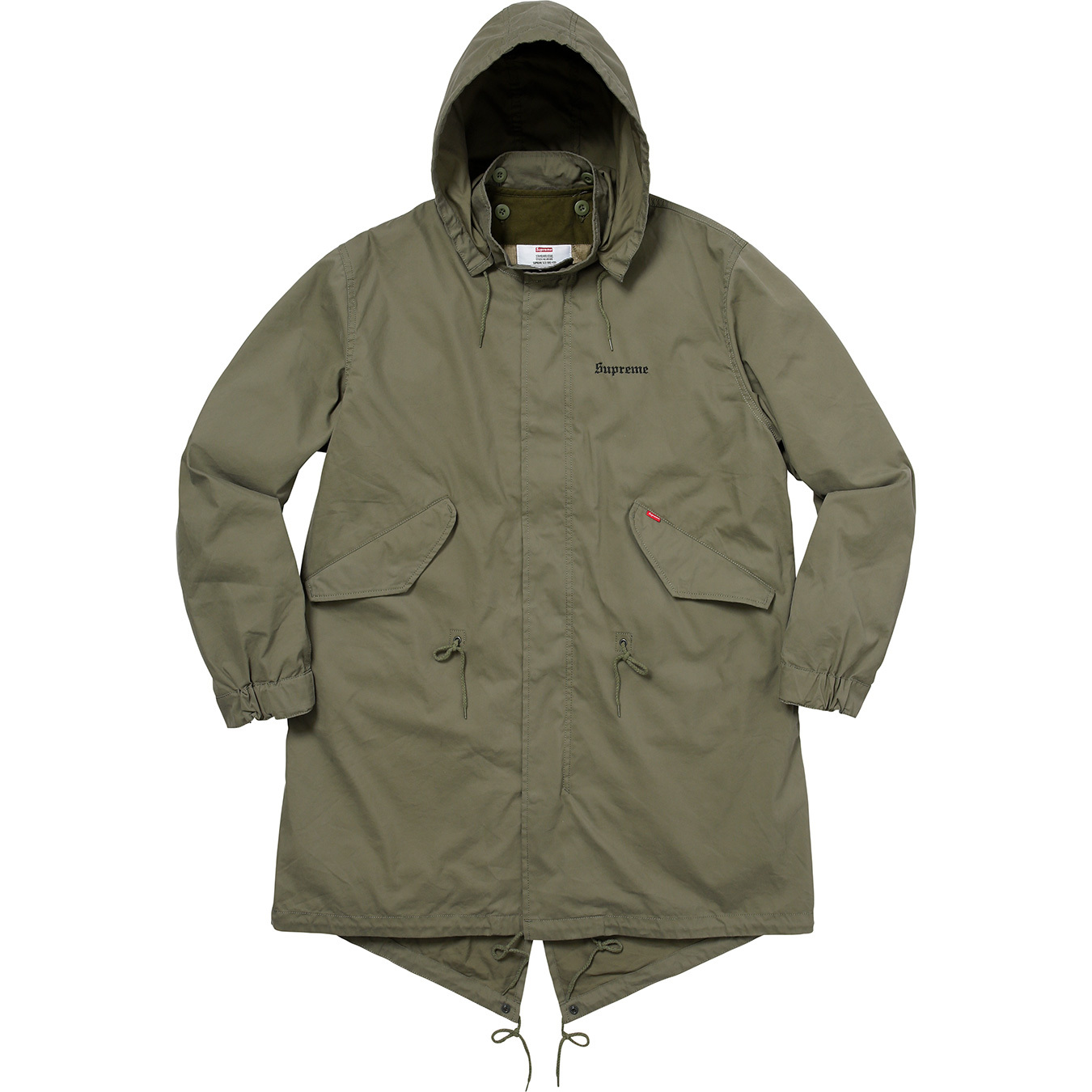 streetwear Supreme AKIRA Fishtail Parka Olive