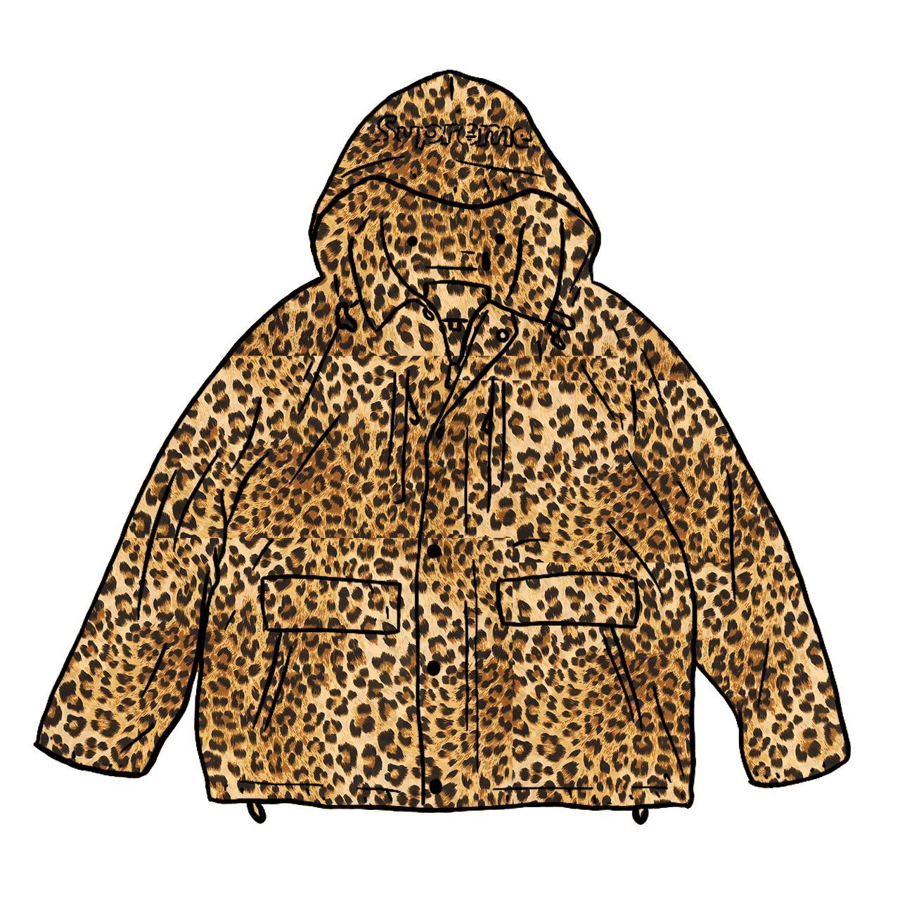streetwear Supreme Barbour Lightweight Waxed Cotton Field Jacket Leopard