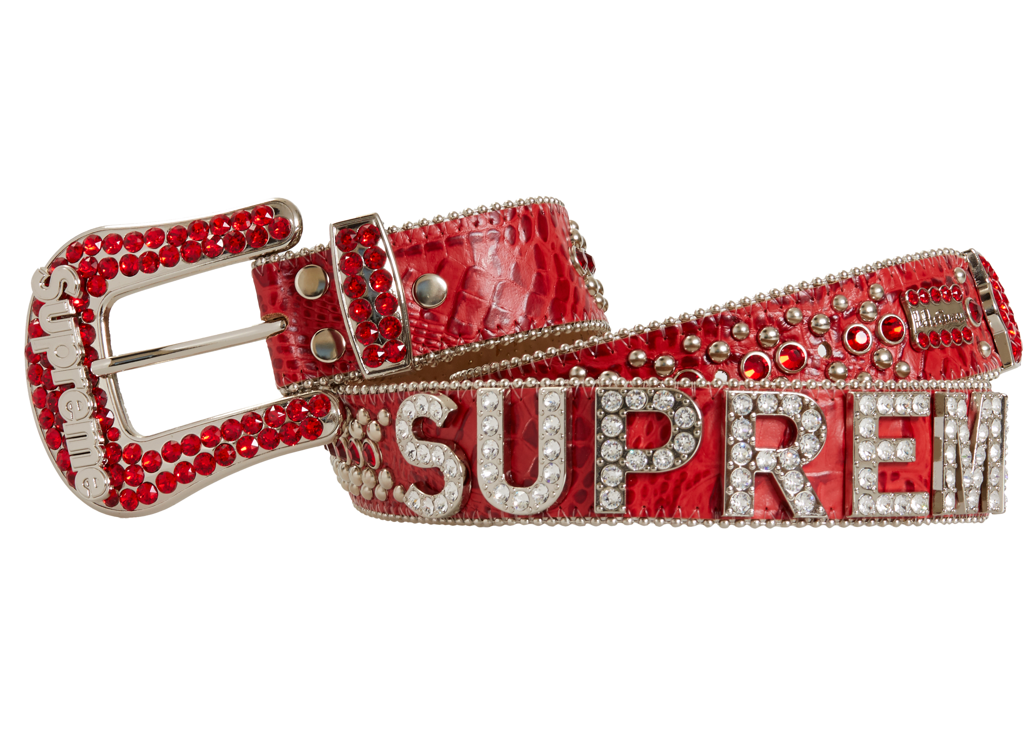 streetwear Supreme b.b. simon Belt Red