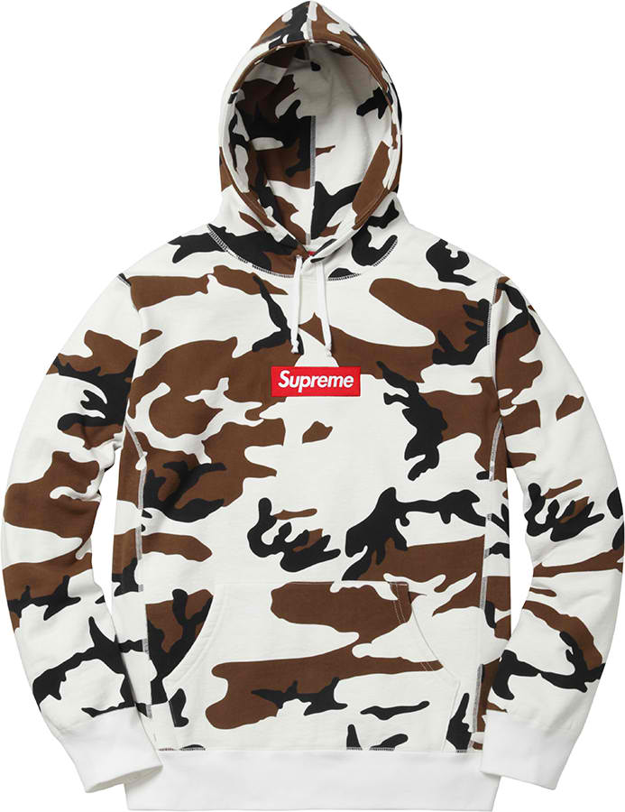 streetwear Supreme Box Logo Hooded Sweatshirt Camo