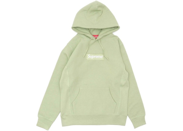 streetwear Supreme Box Logo Hooded Sweatshirt Sage
