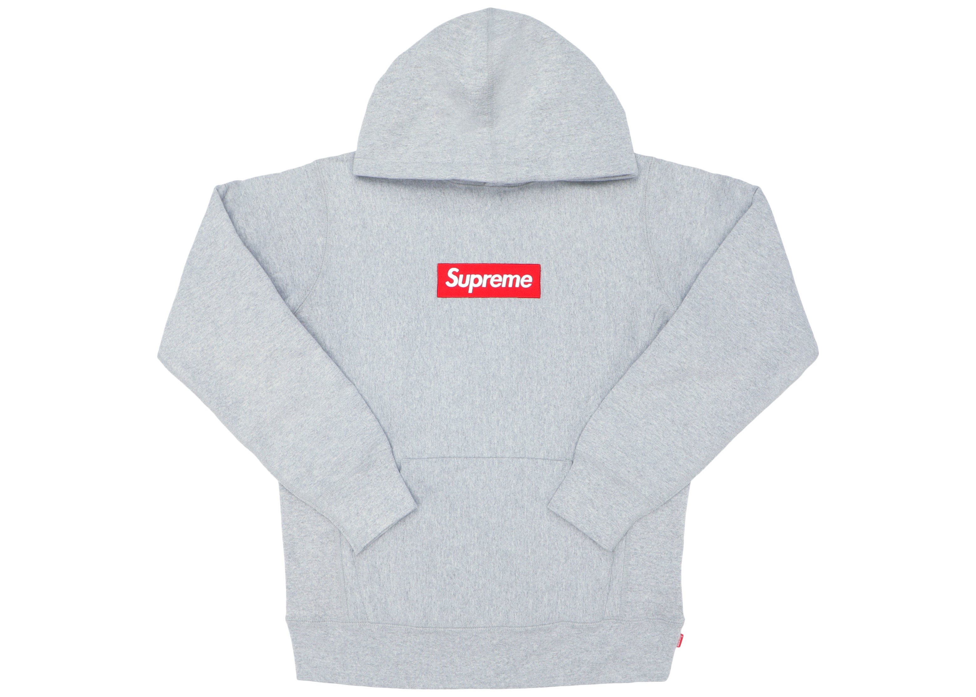streetwear Supreme Box Logo Hoodie Heather Grey