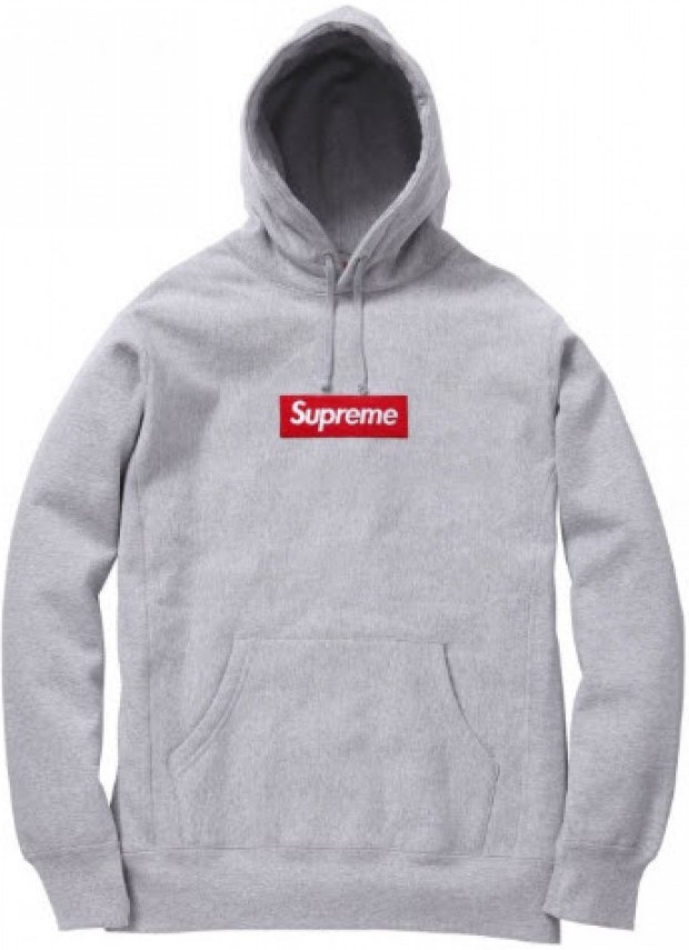 streetwear Supreme Box Logo Pullover Grey
