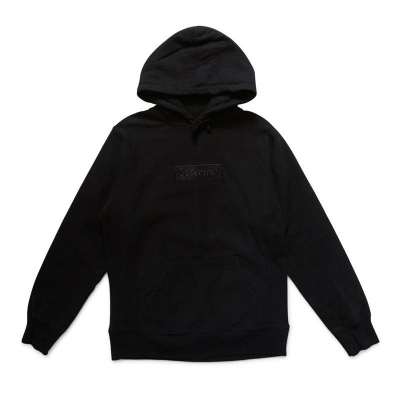 streetwear Supreme Box Logo Pullover Hoodie Black