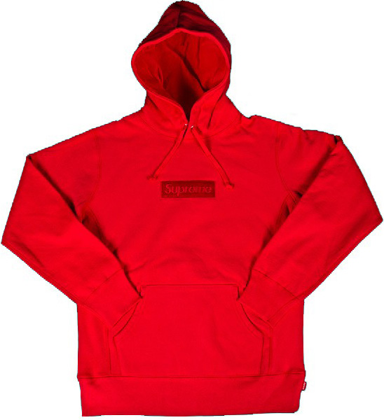 streetwear Supreme Box Logo Pullover Hoodie Red