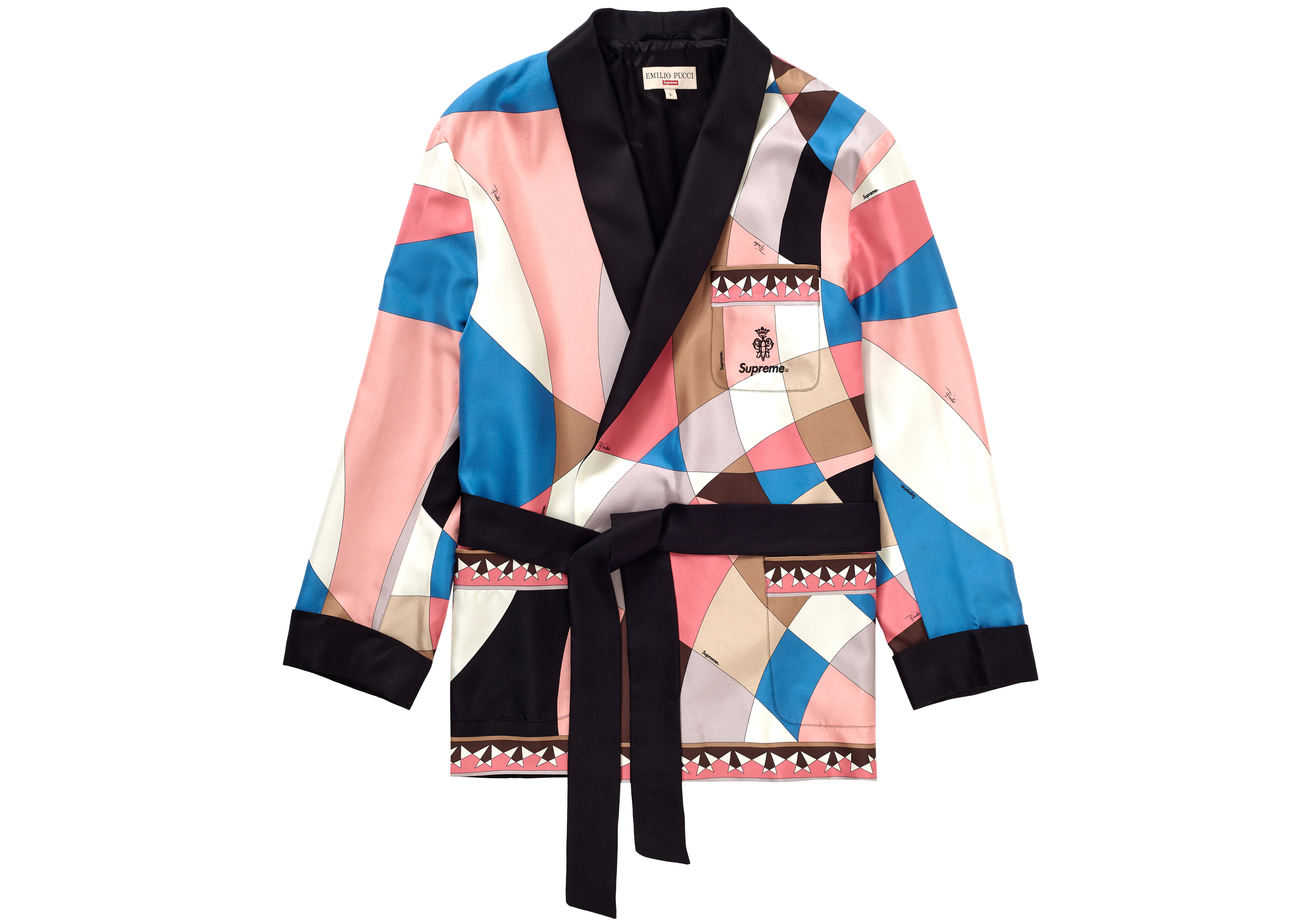 streetwear Supreme Emilio Pucci Silk Smoking Jacket Dusty Pink