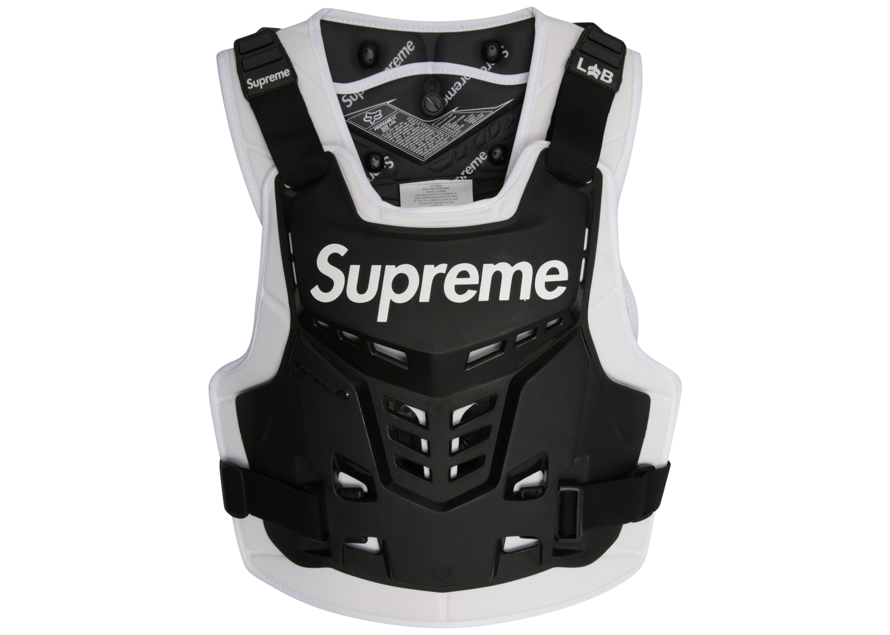 streetwear Supreme Fox Racing Proframe Roost Deflector Vest Black