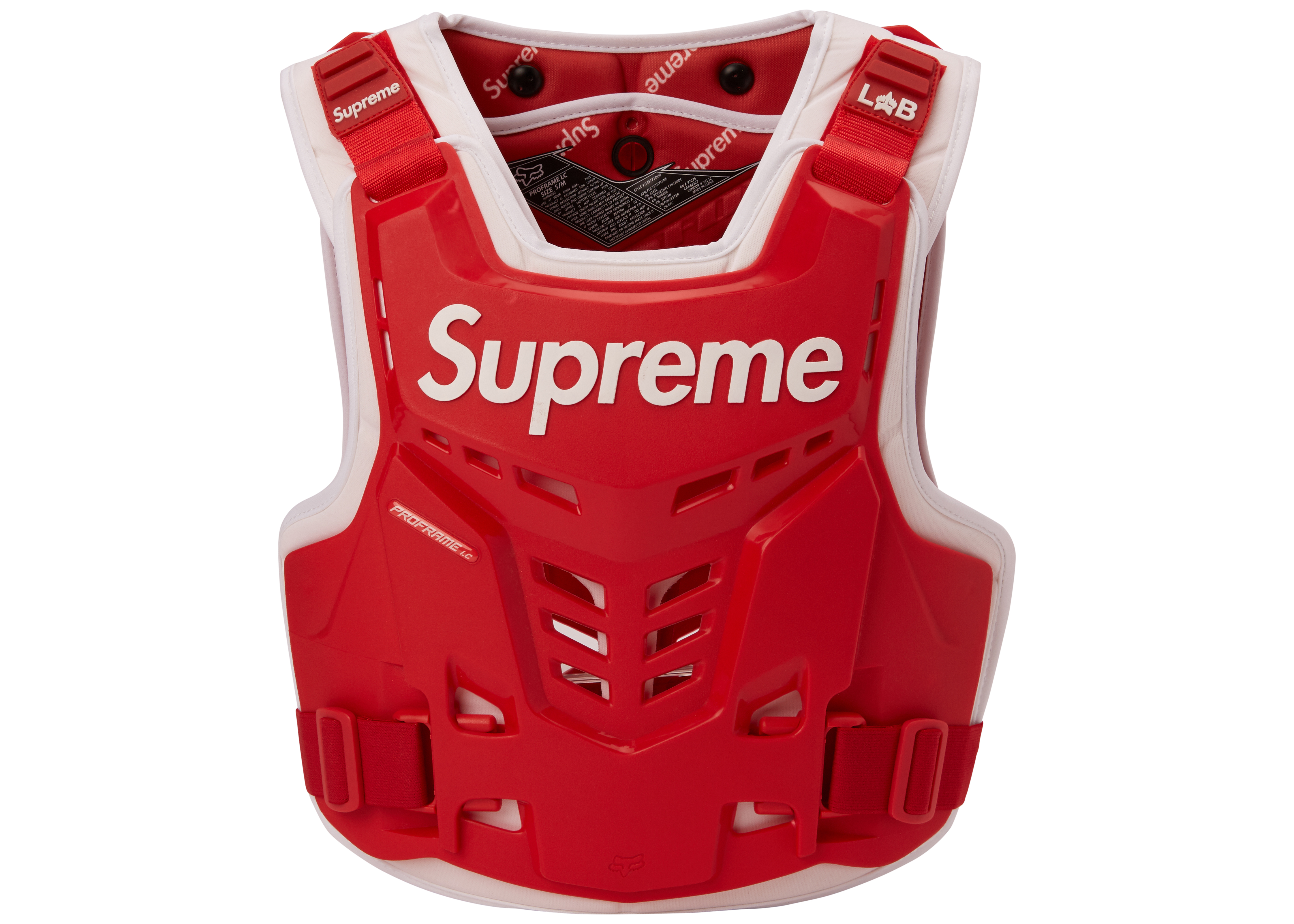 streetwear Supreme Fox Racing Proframe Roost Deflector Vest Red