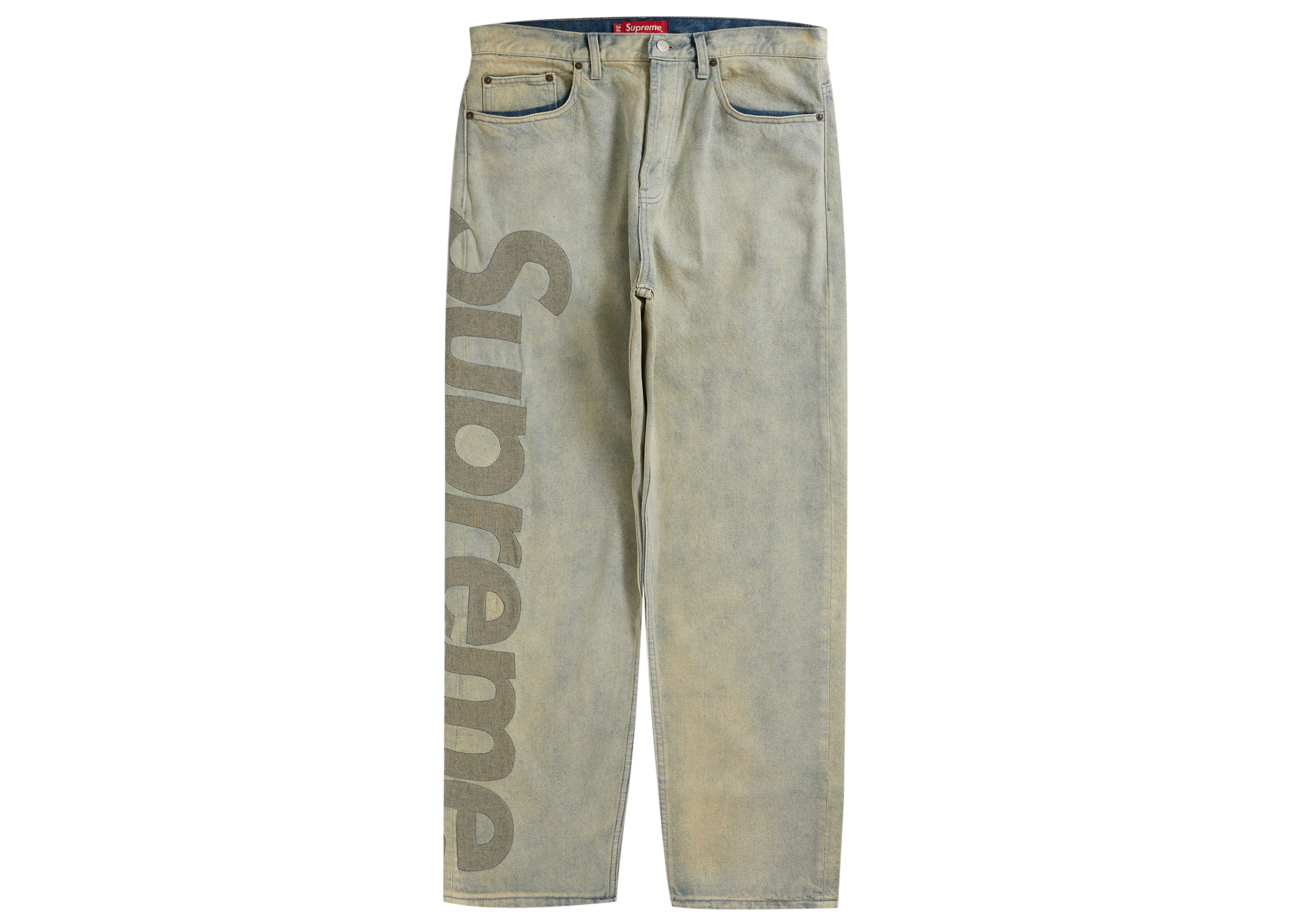 streetwear Supreme Inset Logo Jean Dirty