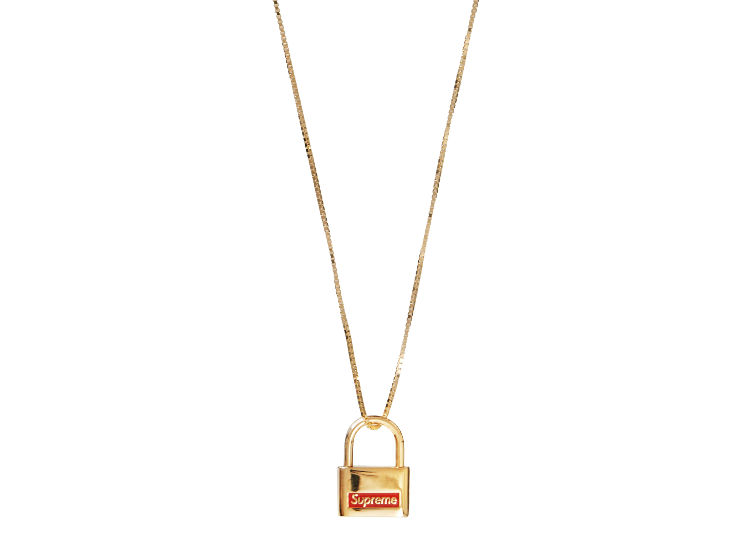 streetwear Supreme Jacob & Co. 14K Gold Lock Pendant Gold