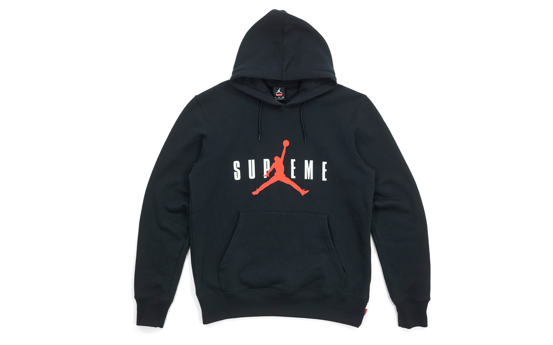 streetwear Supreme Jordan Hooded Pullover Black