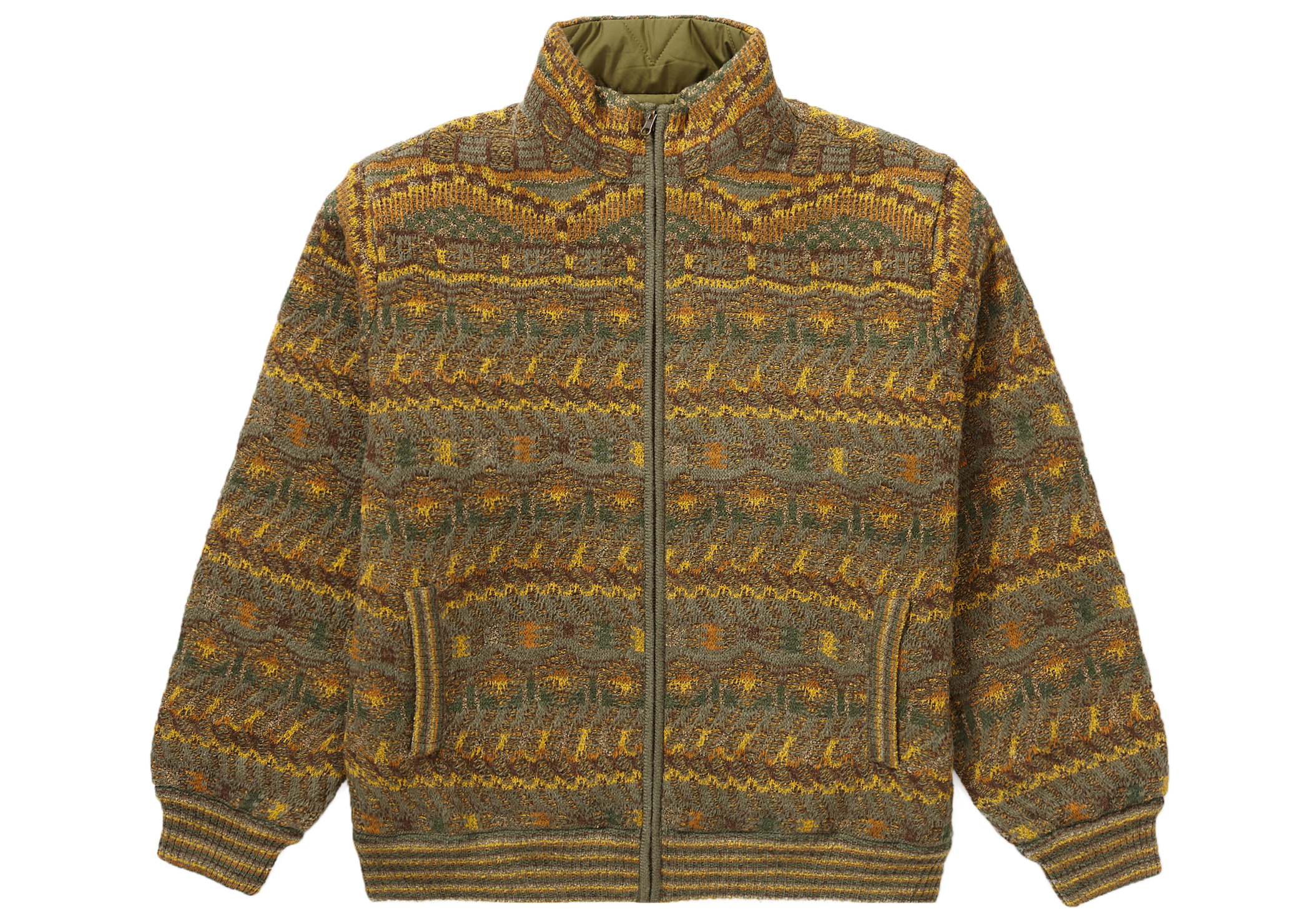 streetwear Supreme Missoni Reversible Knit Jacket Olive