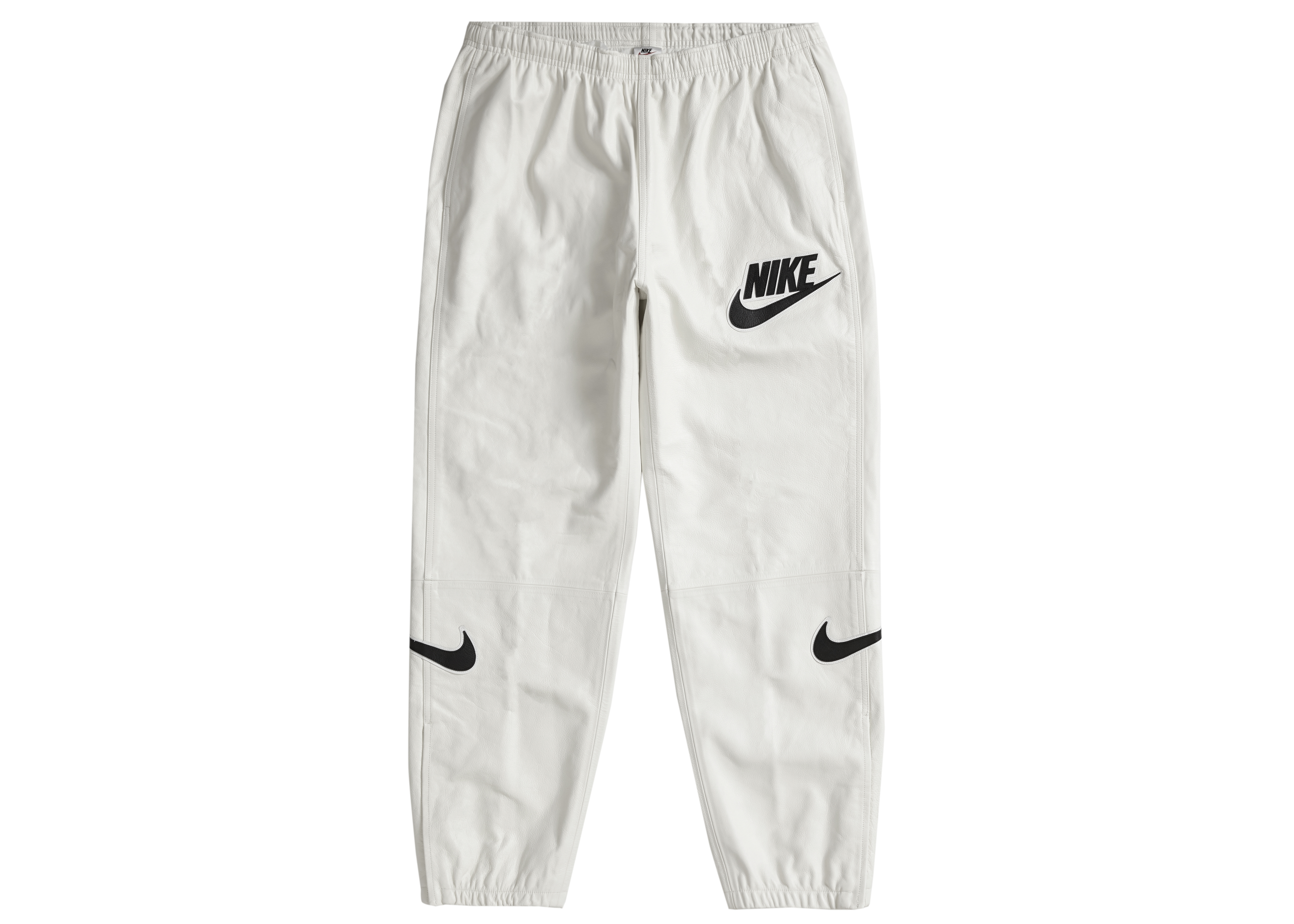 streetwear Supreme Nike Leather Warm Up Pant White