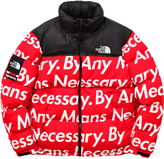 streetwear Supreme Nuptse Jacket Red