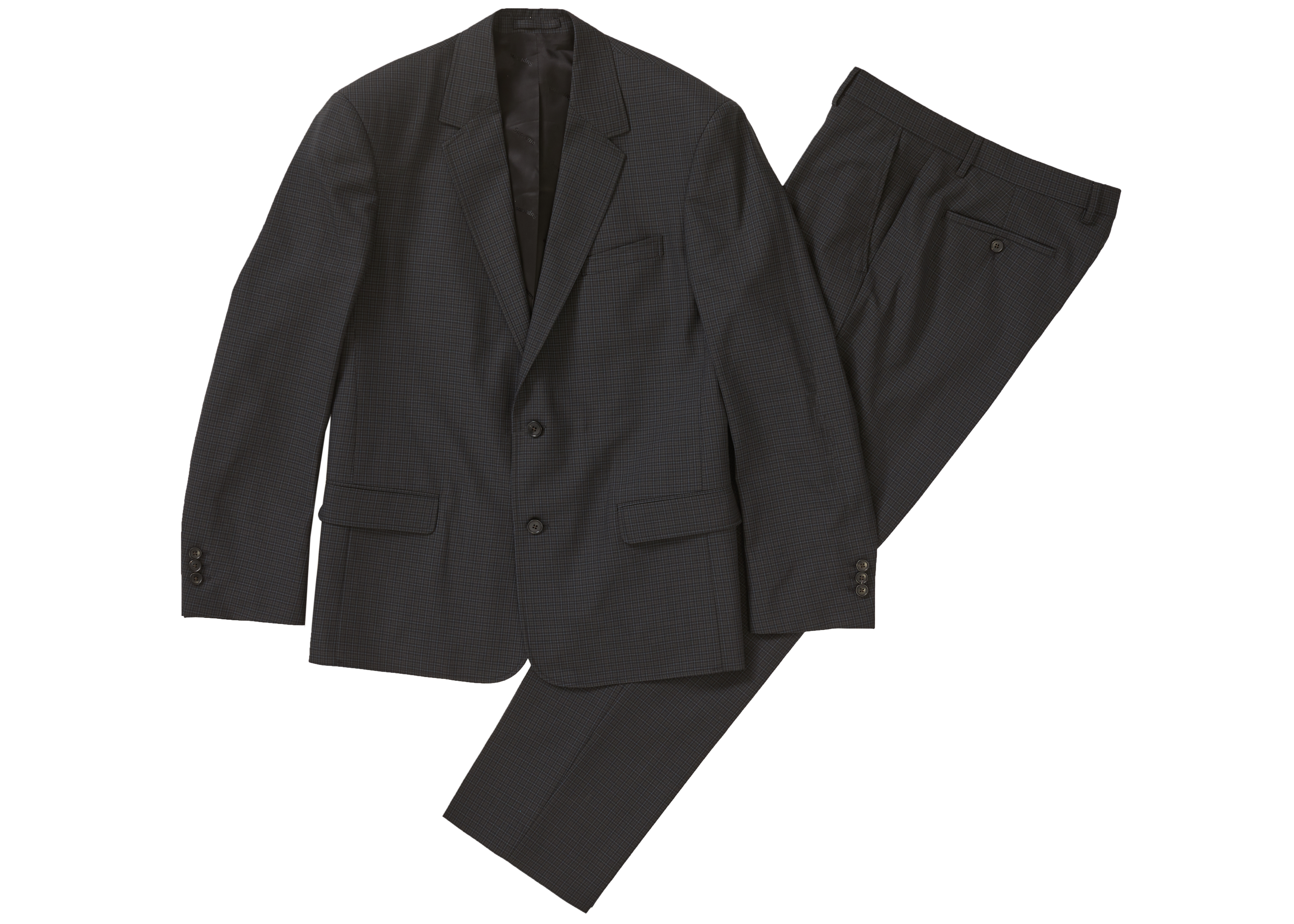 streetwear Supreme Plaid Suit Black