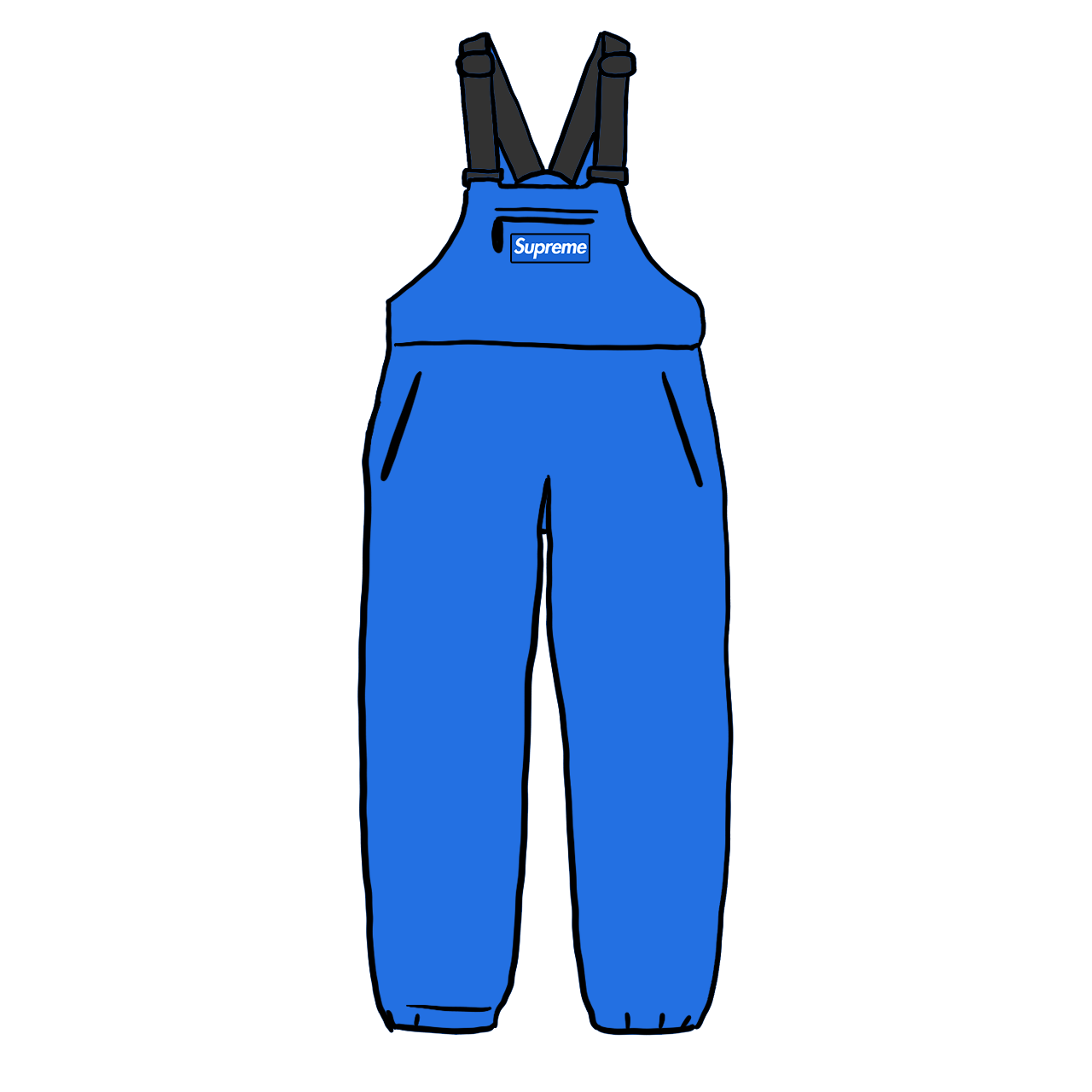streetwear Supreme Polartec Overalls Bright Blue