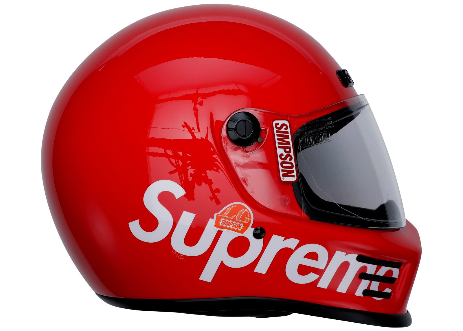 streetwear Supreme Simpson Street Bandit Helmet Red