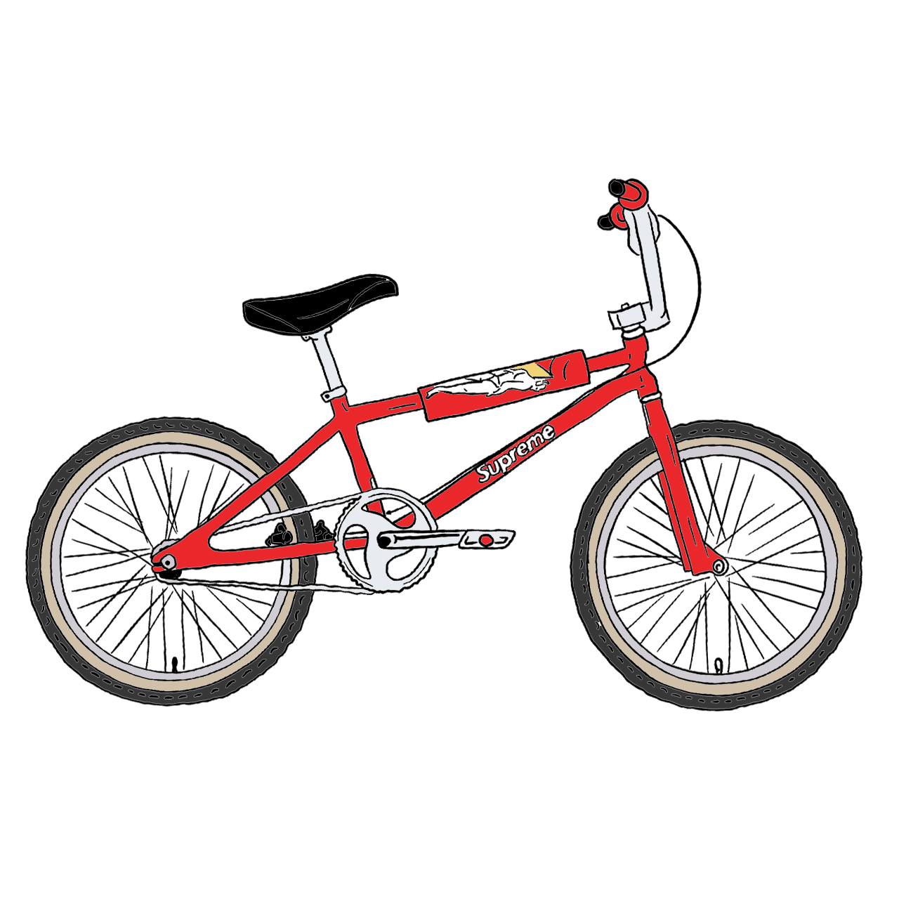 streetwear Supreme S&M 1995 BMX Dirtbike Red