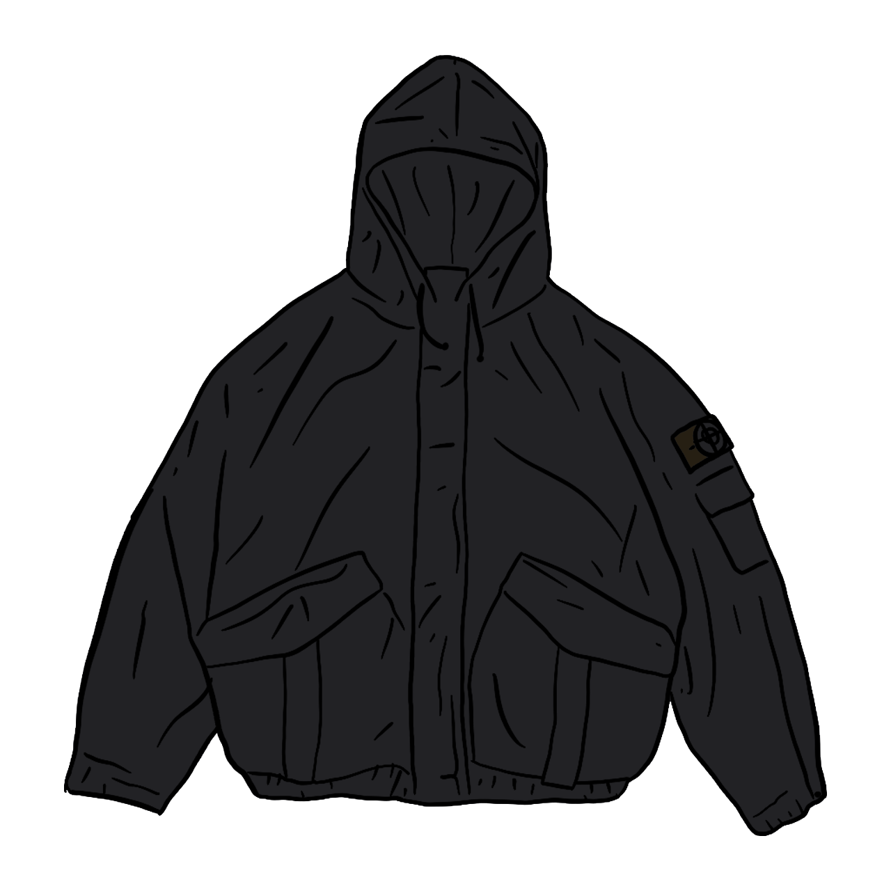 streetwear Supreme Stone Island Corduroy Jacket Black