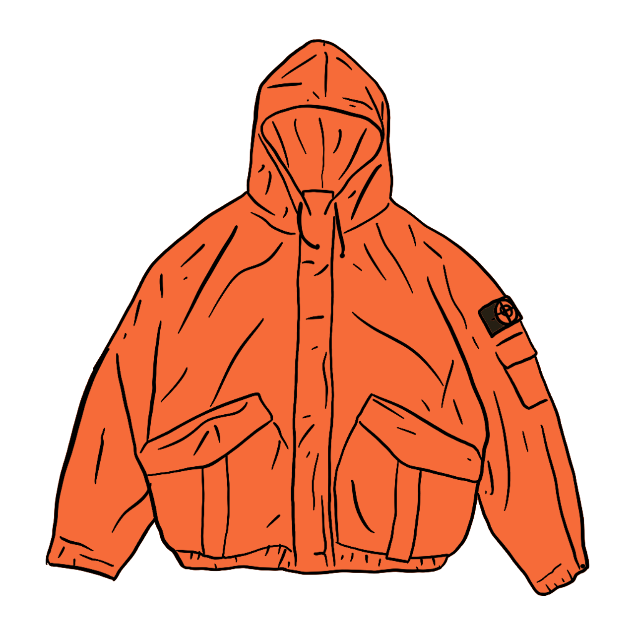 streetwear Supreme Stone Island Corduroy Jacket Orange