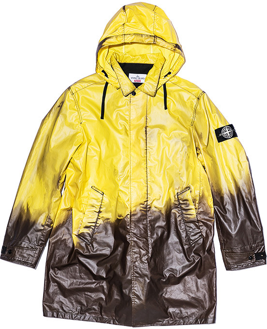 streetwear Supreme Stone Island Heat Reactive Trench Coat Black
