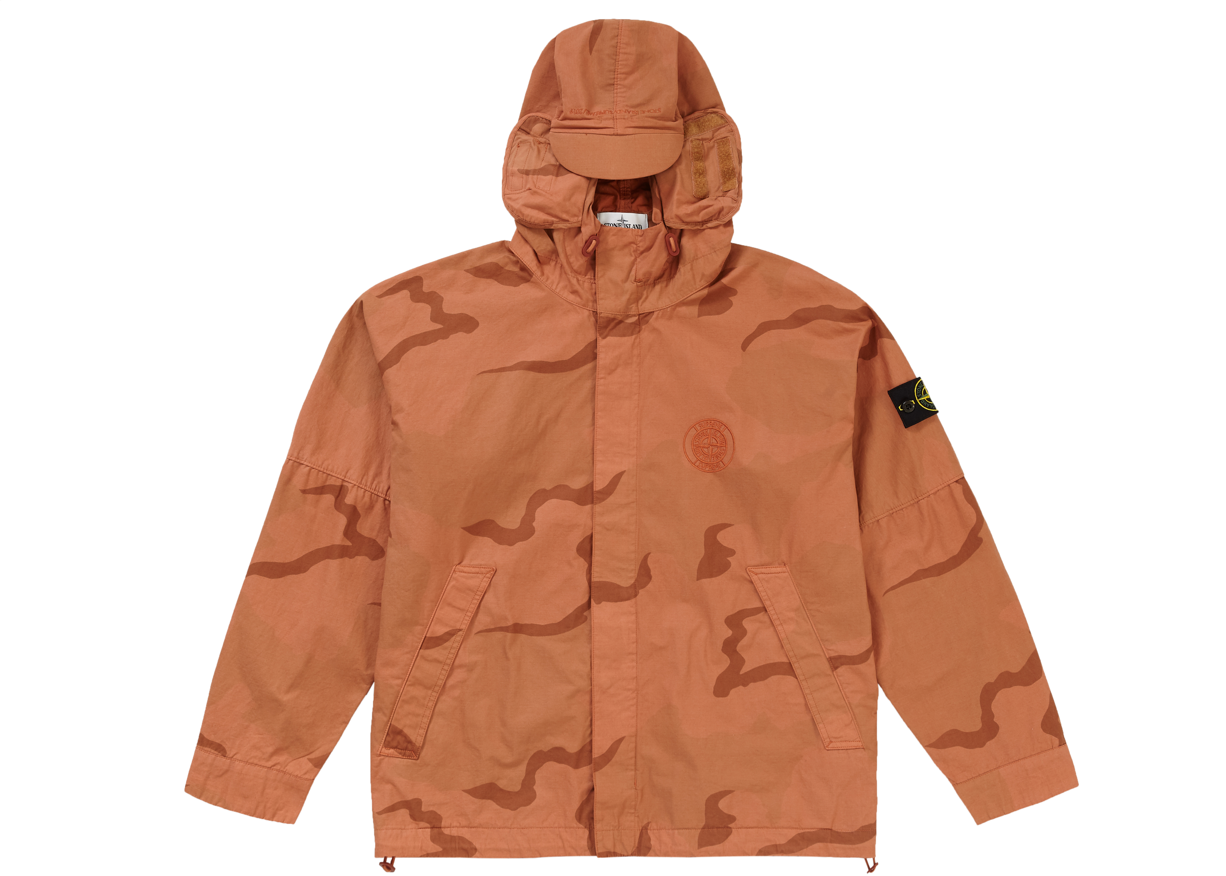 streetwear Supreme Stone Island Riot Mask Camo Jacket Coral Camo