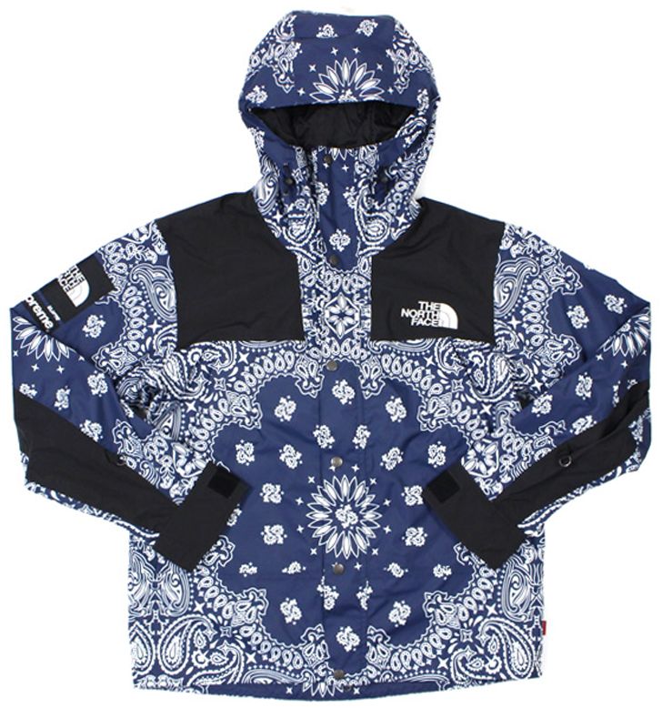 streetwear Supreme The North Face Bandana Mountain Jacket Navy
