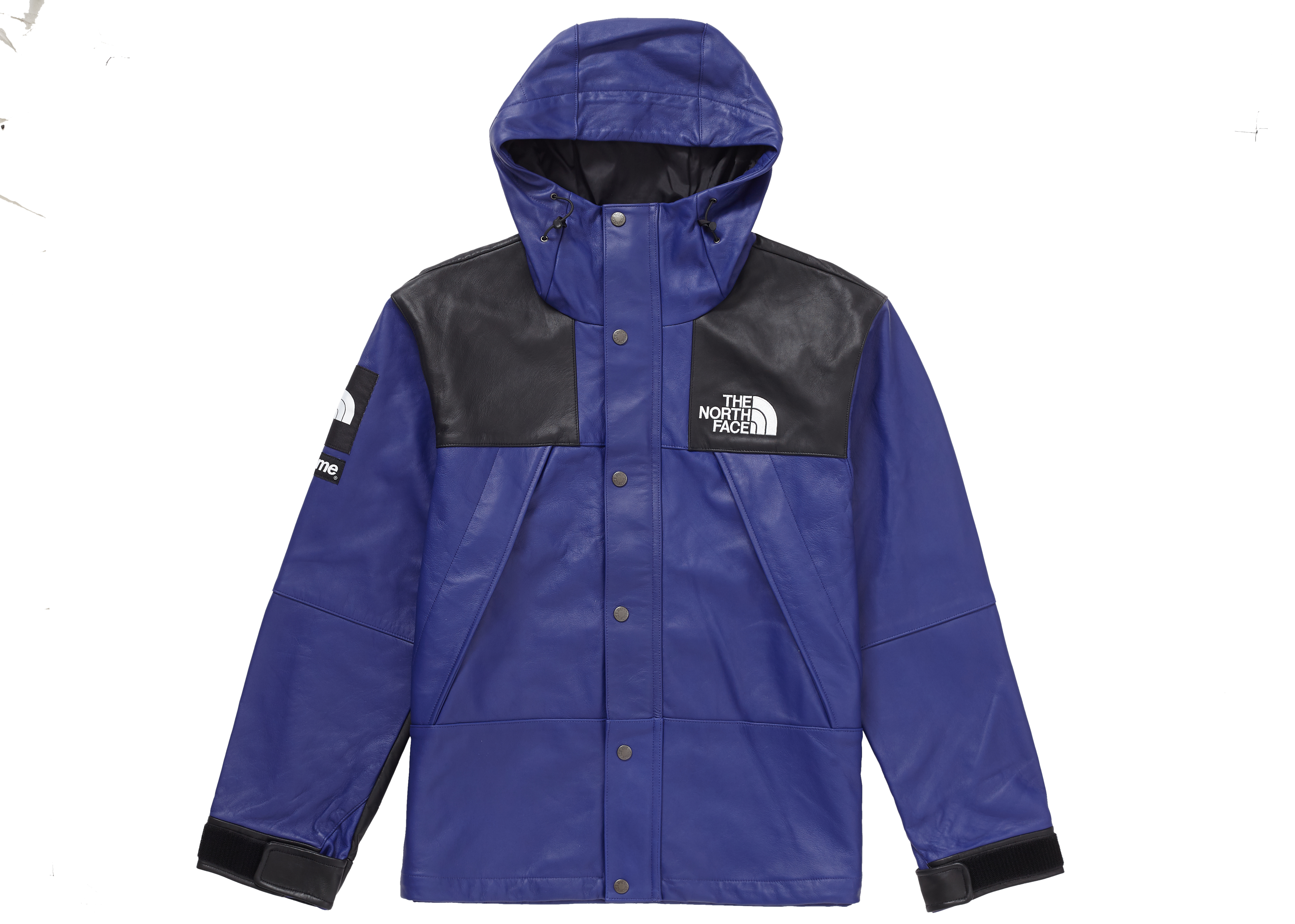 streetwear Supreme The North Face Leather Mountain Parka Royal