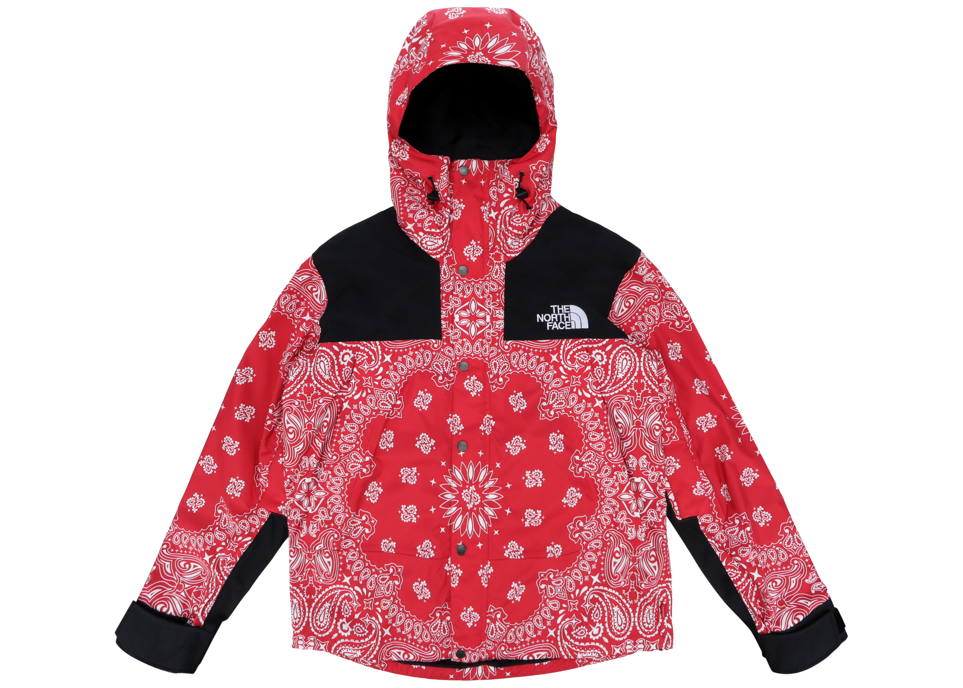streetwear Supreme The North Face Bandana Mountain Jacket Red