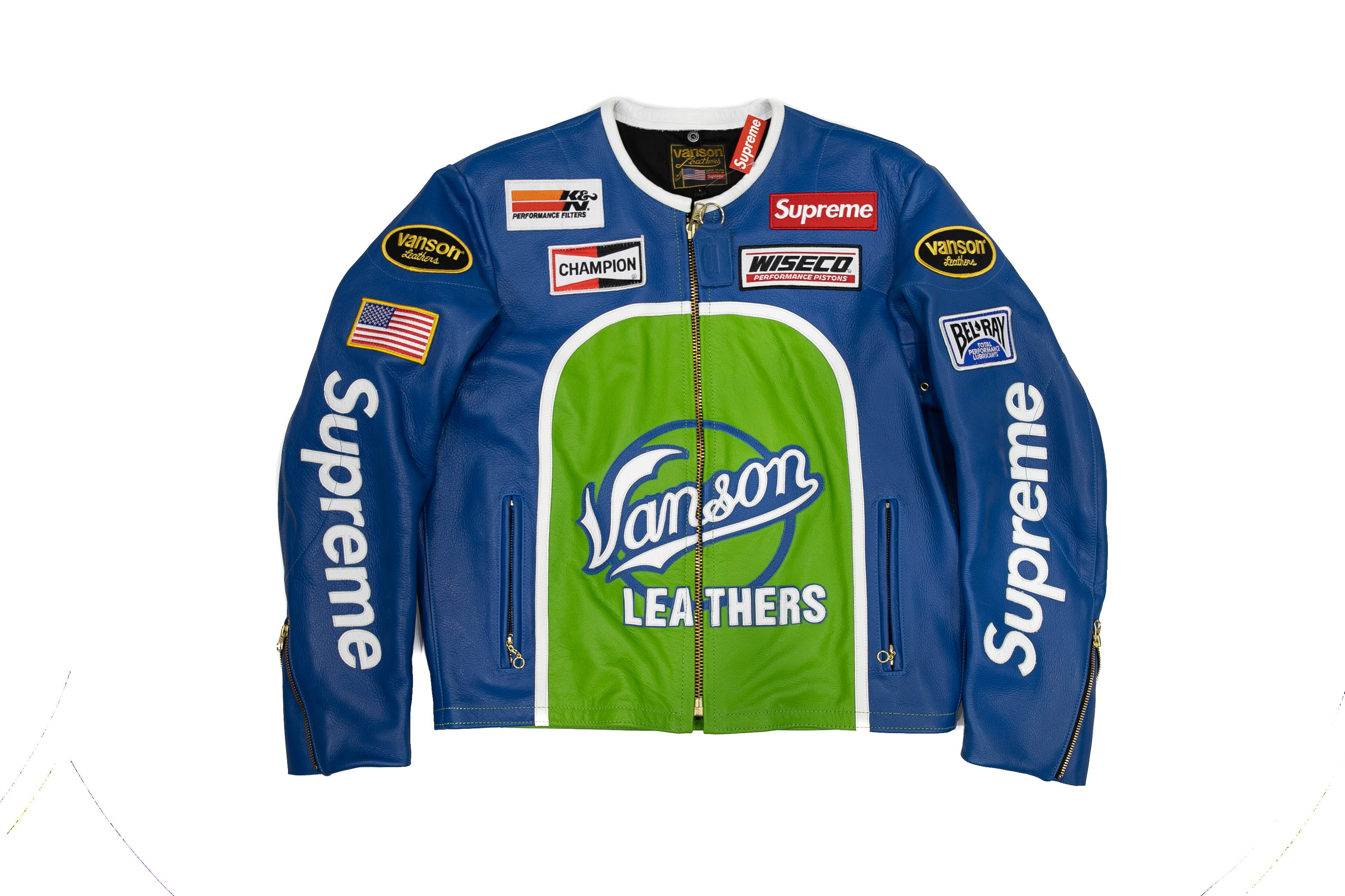streetwear Supreme Vanson Leather Star Jacket Royal