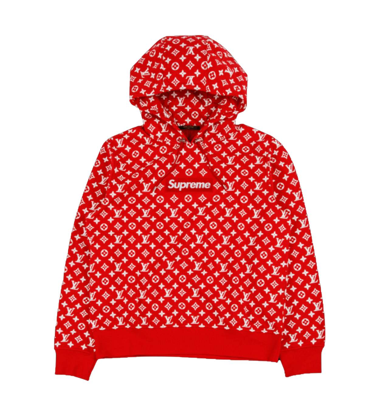 Supreme x Louis Vuitton Box Logo Hooded Sweatshirt Red streetwear