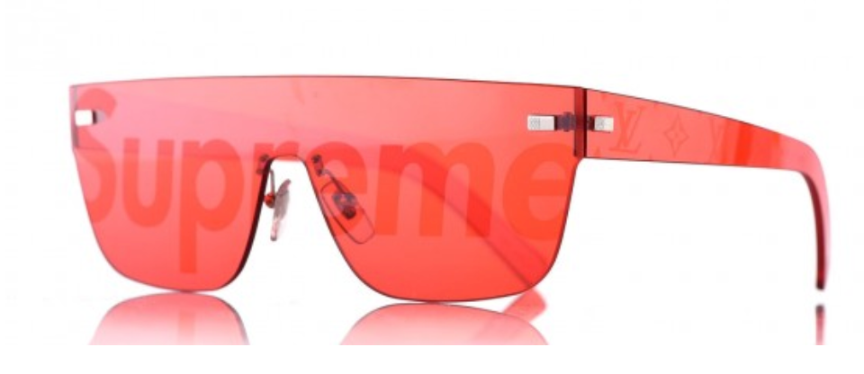 streetwear Supreme x Louis Vuitton City Mask SP Sunglasses Red