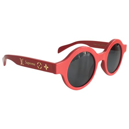 streetwear Supreme x Louis Vuitton Downtown Sunglasses Red