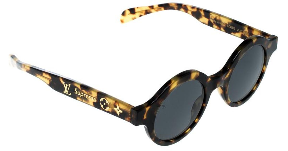 streetwear Supreme x Louis Vuitton Downtown Sunglasses Tortoise Shell