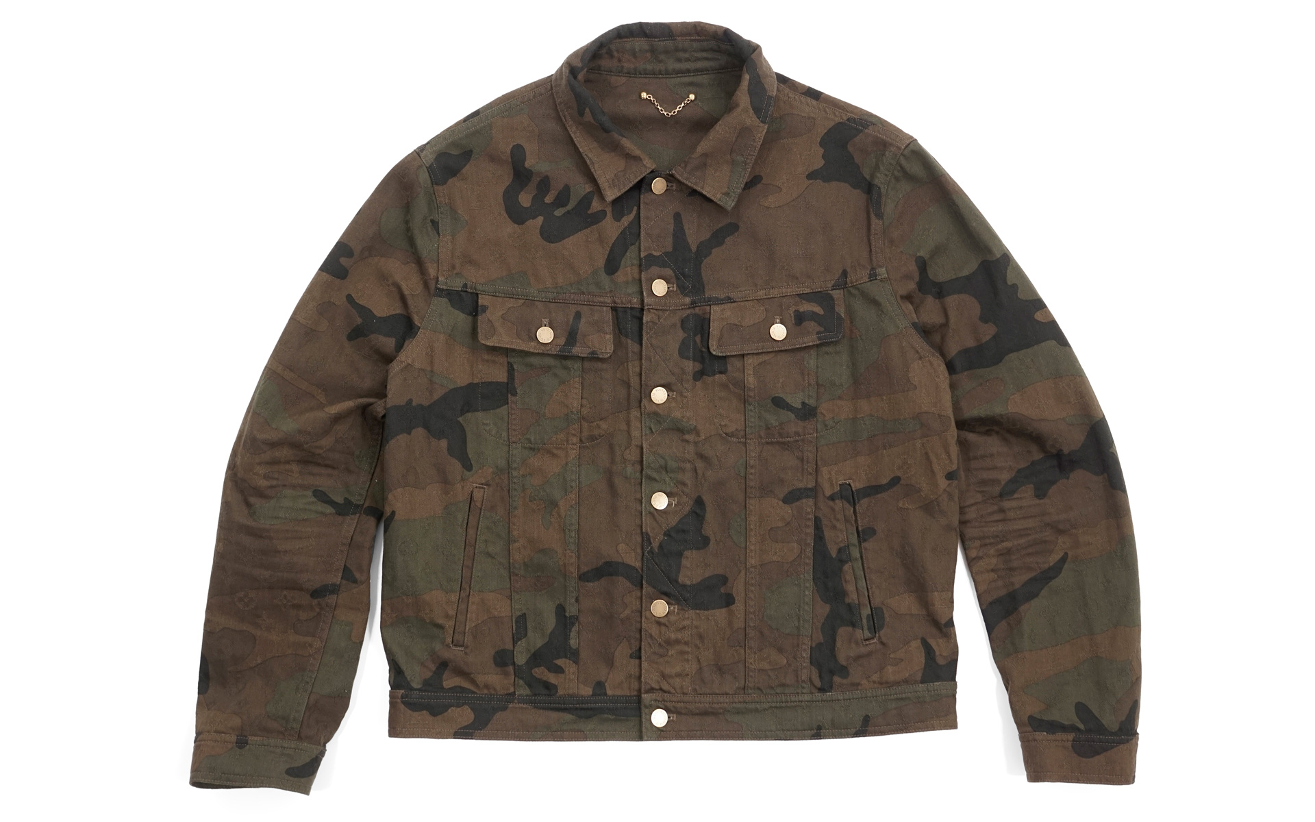 streetwear Supreme x Louis Vuitton Jacquard Denim Trucker Jacket Camo