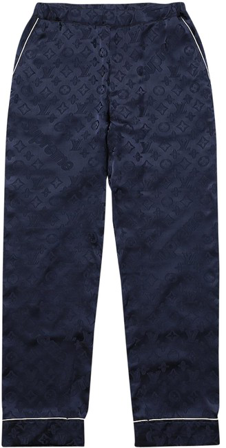 streetwear Supreme x Louis Vuitton Jacquard Silk Pajama Pant Blue