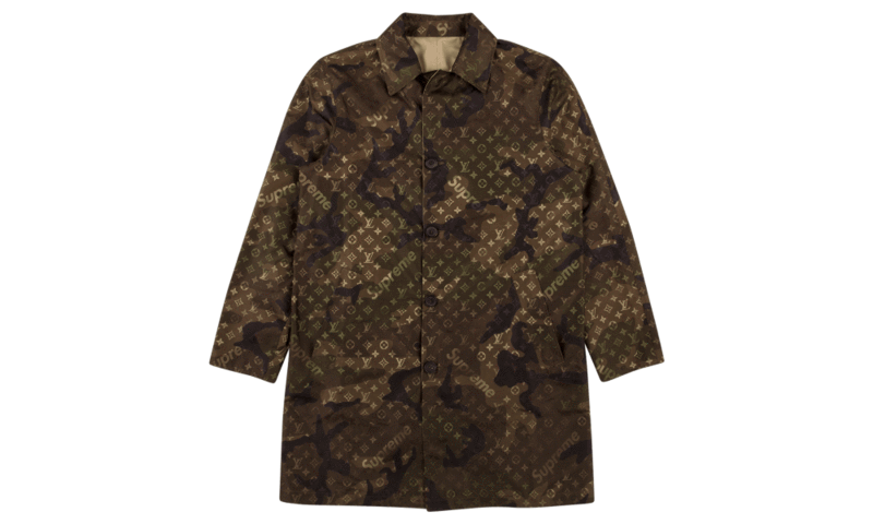 streetwear Supreme x Louis Vuitton Reversible Trench Coat Camo