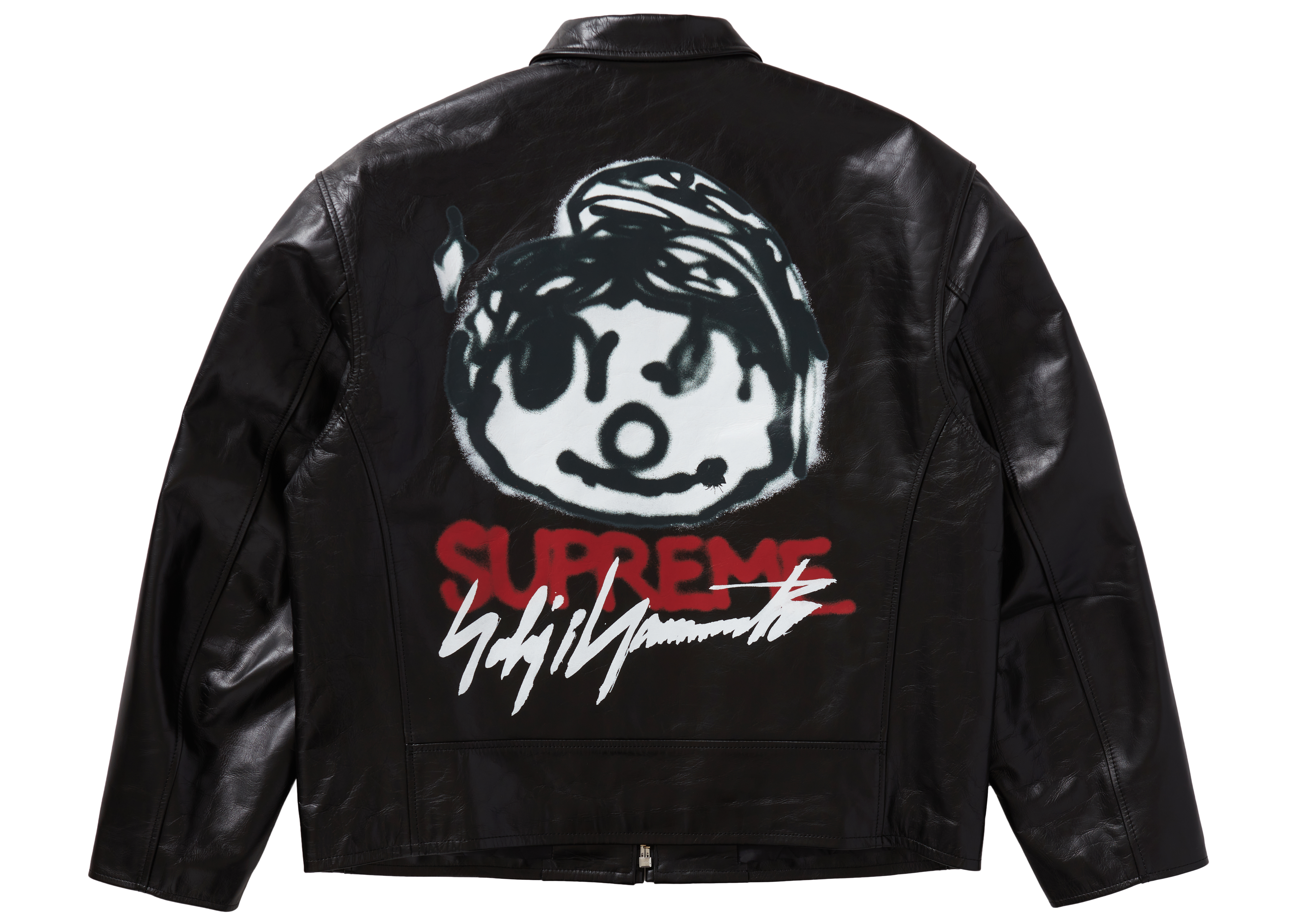streetwear Supreme Yohji Yamamoto Leather Work Jacket Black