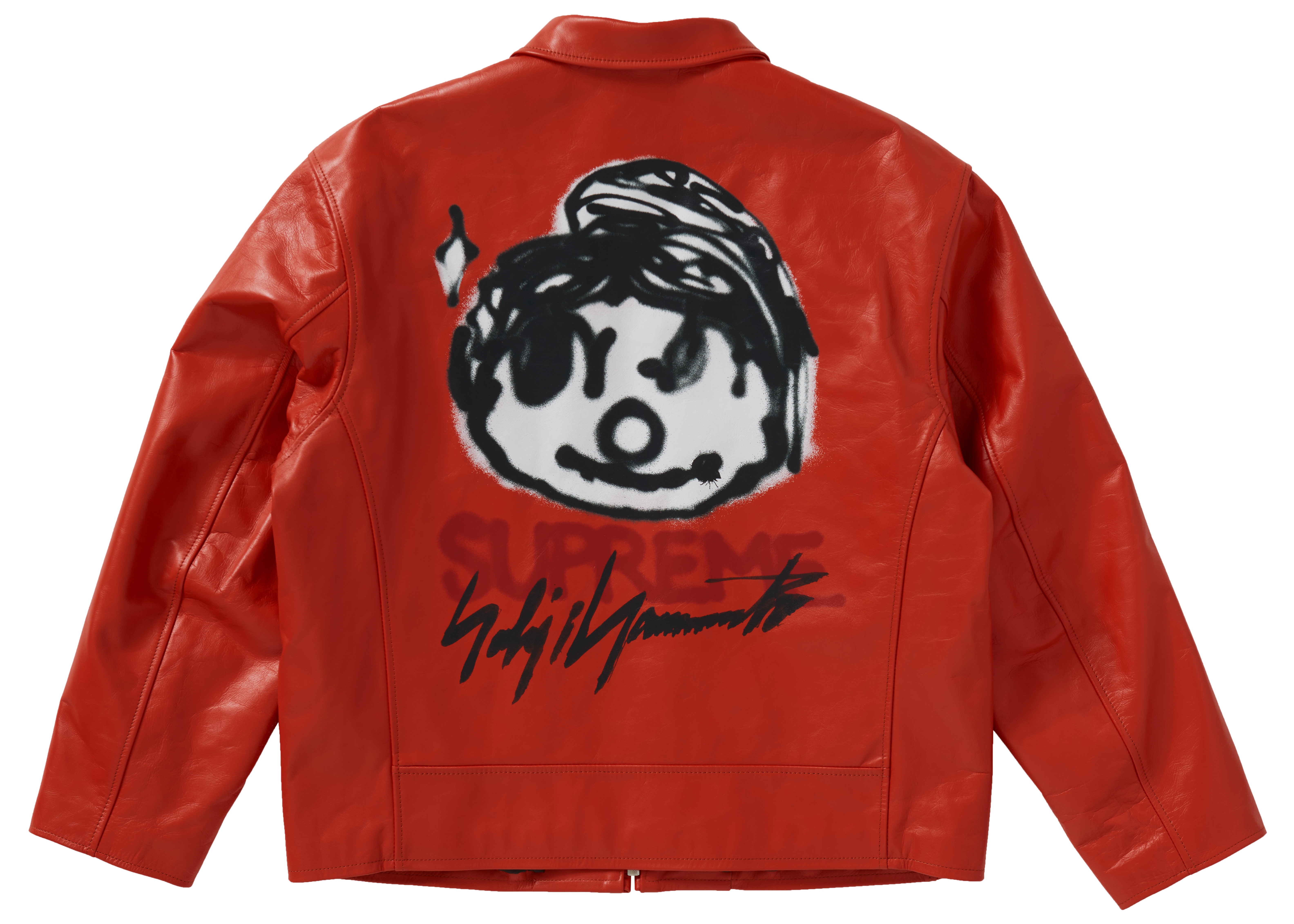 streetwear Supreme Yohji Yamamoto Leather Work Jacket Orange