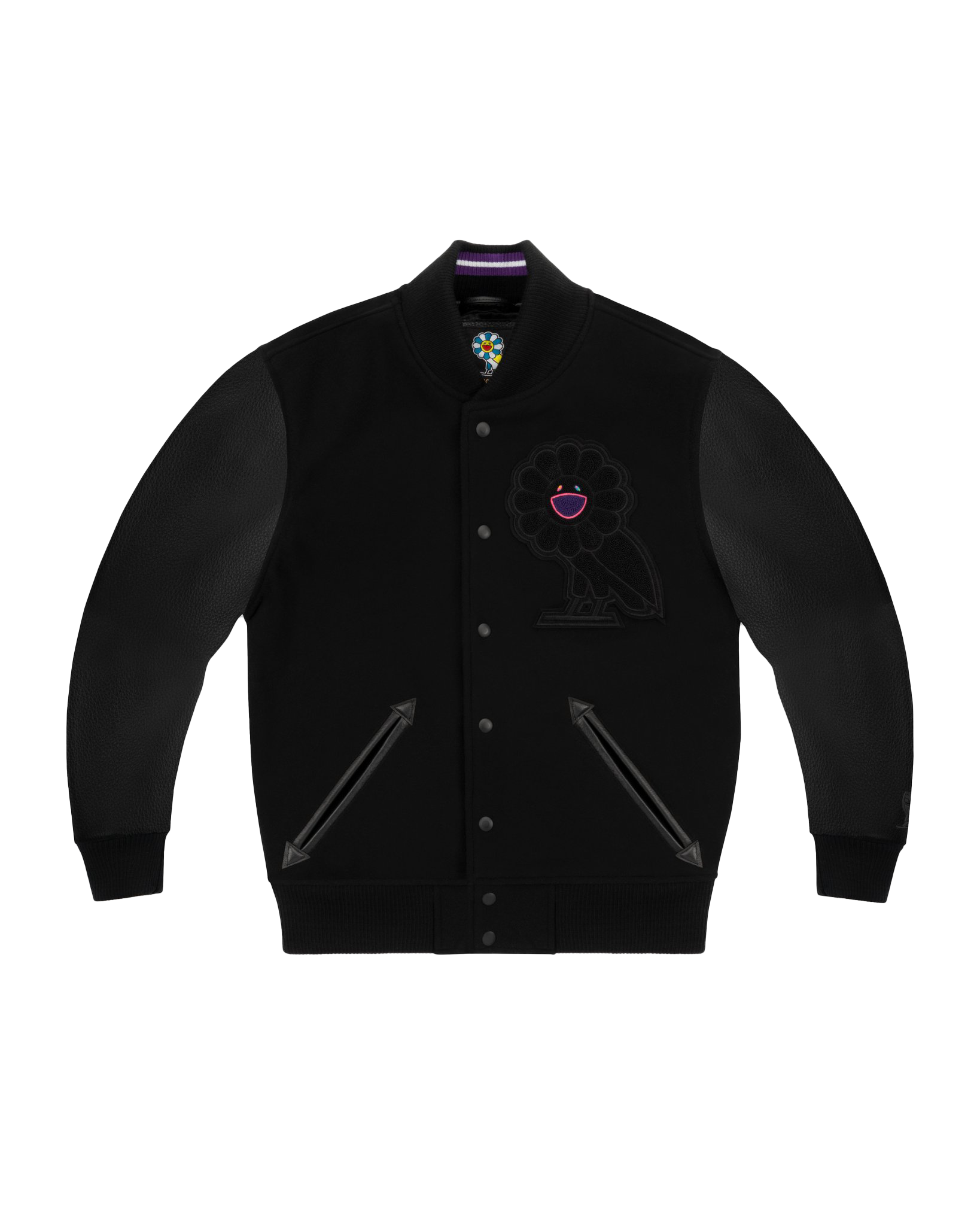 streetwear Takashi Murakami x OVO Varsity Jacket Black