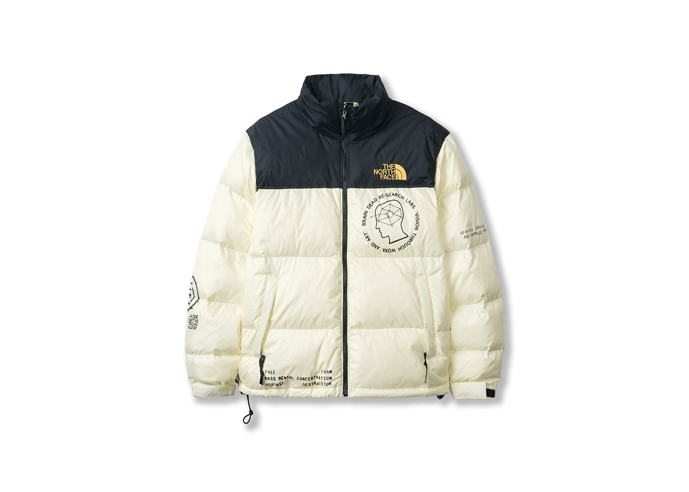 streetwear The North Face x Brain Dead Nuptse Jacket Cream