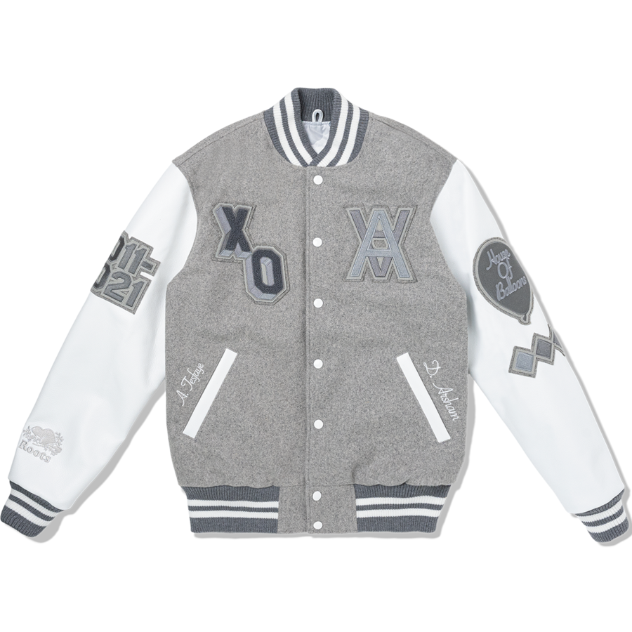 streetwear The Weeknd x Daniel Arsham Roots House Of Balloons Premium Award Jacket White/Grey